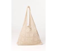Blue Vanilla Women's Crochet Knit Pattern Bag in Beige Blue Vanilla Beige One Size