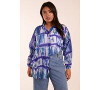 Blue Vanilla Women's Curve Tie Dye Shirt in Blue | Size: 18-20 Blue Vanilla Blue 18-20
