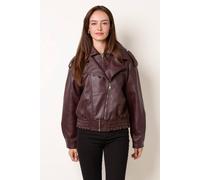 Blue Vanilla Women's Dark Red Long Sleeve Collar Jacket | Size: Medium Blue Vanilla Dark Red M