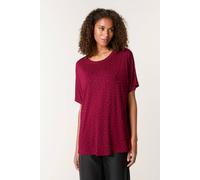 Blue Vanilla Women's Dark Red Short Sleeve Slip On Round Neck Top | Size: Large/XL