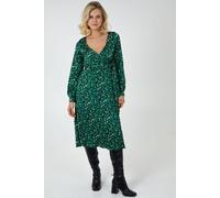 Blue Vanilla Women's Draped Waist Wrap Dress in Green | Size: 10 Blue Vanilla Green 10
