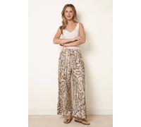 Blue Vanilla Women's Elasticated Waist Beige Slip On Trousers | Size: Large
