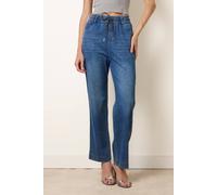 Blue Vanilla Women's Elasticated Waist Blue Slip On Jeans | Size: Small
