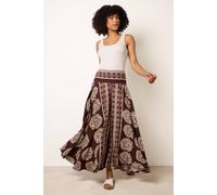 Blue Vanilla Deep Waist Flowy Pants - S-M - Brown
