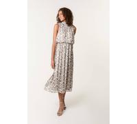Blue Vanilla Snake Print Diamante Dress - S - Grey