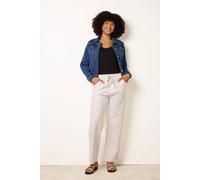 Blue Vanilla Elasticated Trousers With Tie - L - Ivory