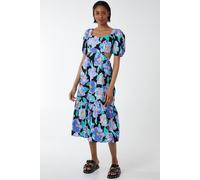 Blue Vanilla Women's Floral Sweetheart Cut Out Dress in Blue | Size: 16