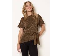 Blue Vanilla Women's Gold Short Sleeve Round Neck Top | Size: Small