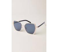 Blue Vanilla Women's Gold Side Frame Oversized Sunglasses Blue Vanilla Gold One Size