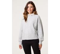 Blue Vanilla Peter Pan Embellished Jumper - S-M - Grey