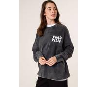Blue Vanilla Good Vibes Sweatshirt - One Size - Grey