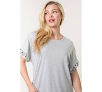 Blue Vanilla Women's Grey Short Sleeve Round Neck Top | Size: S/M Blue Vanilla Grey S/M