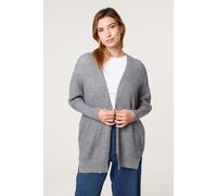 Blue Vanilla Women's Grey Textured Cardigan Blue Vanilla Grey One Size