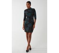 Blue Vanilla Women's High Neck Tulip Dress in Green | Size: 12