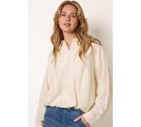 Blue Vanilla Women's Ivory Long Sleeve Button Up Collar Blouse | Size: Medium/Large