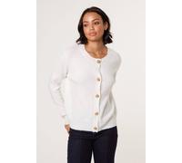 Blue Vanilla Women's Ivory Gold Flower Buttons Cardigan | Size: 10-12 Blue Vanilla Ivory 10-12