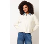 Blue Vanilla Women's Ivory Long Sleeve Collar Cardigan Sweater | Size: Small/Medium