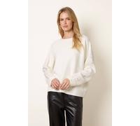 Blue Vanilla Women's Ivory Long Sleeve Round Neck Jumper | Size: Medium/Large