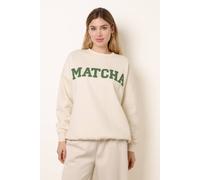 Blue Vanilla Matcha Sweatshirt - S-M - Ivory