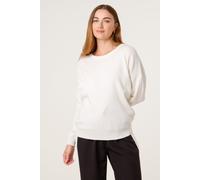 Blue Vanilla Plain Crew Neck Jumper - M-L - Ivory