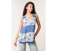 Blue Vanilla Women's Ivory Crochet Mix Button Front Top | Size: Medium/Large Blue Vanilla Ivory M/L