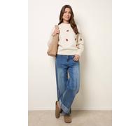 Blue Vanilla Women's Ivory Strawberry Jumper | Size: S/M Blue Vanilla Ivory S/M