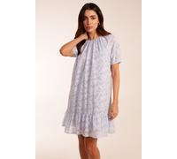 Blue Vanilla Women's Jacquard Smock Mini Dress in Light Blue | Size: Medium Blue Vanilla Light Blue M