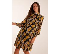 Blue Vanilla Women's Keyhole High Neck Dress | Size: 10 Blue Vanilla Multicolor 10