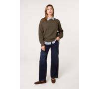 Blue Vanilla Argyle Texture Knit Jumper - M - Khaki