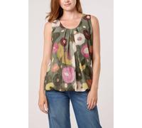 Blue Vanilla Women's Khaki Sleeveless Scoop Neck Top | Size: S/M Blue Vanilla Khaki S/M