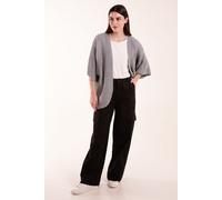 Blue Vanilla Women's Knitted Mid Length Cardigan in Grey Blue Vanilla Grey One Size
