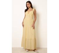 Blue Vanilla Women's Lemon Broderie Button Down Maxi Dress | Size: Large Blue Vanilla Lemon L
