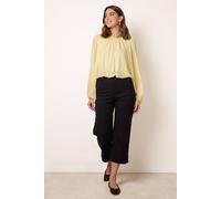 Blue Vanilla Batwing Puffball Blouse - One Size - Light Yellow