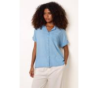 Blue Vanilla Button Front Shirt - S - Light Blue
