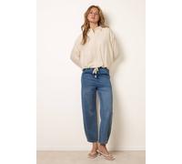 Blue Vanilla Drawstring Seam Detail Wide Leg Jeans - S - Light Blue