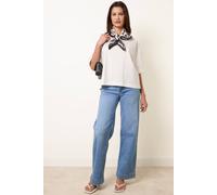 Blue Vanilla Women's Light Blue Hem Wide Leg Soft Jeans | Size: 12 Blue Vanilla Light Blue 12
