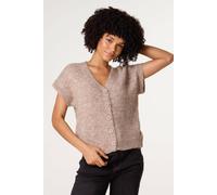 Blue Vanilla Button Front Vest - UK 18-20 - Light Brown