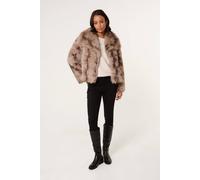 Blue Vanilla Faux Fur Coat - L - Light Brown