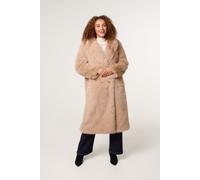 Blue Vanilla Long Fluffy Coat - L - Light Brown