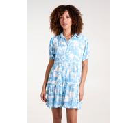 Blue Vanilla Women's Mini Smock Shirt Dress in Light Blue | Size: Small