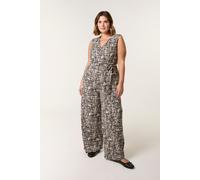 Blue Vanilla Women's Multi Curve Sleeveless Belted Jumpsuit | Size: 18-20 Blue Vanilla Multicolor 18-20