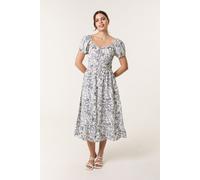 Blue Vanilla Multi Ditsy Floral Puff Sleeve Dress Multi S