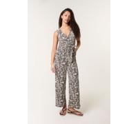 Blue Vanilla Women's Multi Sleeveless Belted Jumpsuit | Size: Large Blue Vanilla Multicolor L