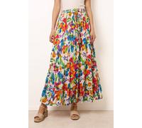 Blue Vanilla Women's Multi Tiered Bright Maxi Skirt | Size: S/M Blue Vanilla Multicolor S/M