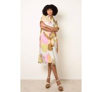 Blue Vanilla Women's Multi Vibrant Oversized Shirt Midi Dress Blue Vanilla Multicolor One Size