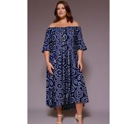 Blue Vanilla Women's Navy Curve Coconut Button Dress | Size: 22-24 Blue Vanilla Navy 22-24