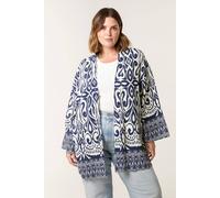 Blue Vanilla Women's Navy Curve Paisley Print Kimono | Size: 18-20 Blue Vanilla Navy 18-20