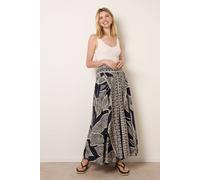 Blue Vanilla Women's Navy Deep Waist Extra Wide Flowy Trousers | Size: S/M Blue Vanilla Navy S/M