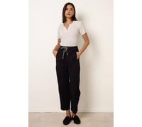 Blue Vanilla Elastic Waist Drawstring Trousers - S - Navy