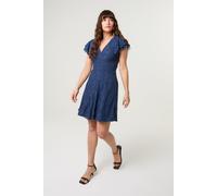 Blue Vanilla Women's Navy Lace Angel Sleeve Dress | Size: 16 Blue Vanilla Navy 16